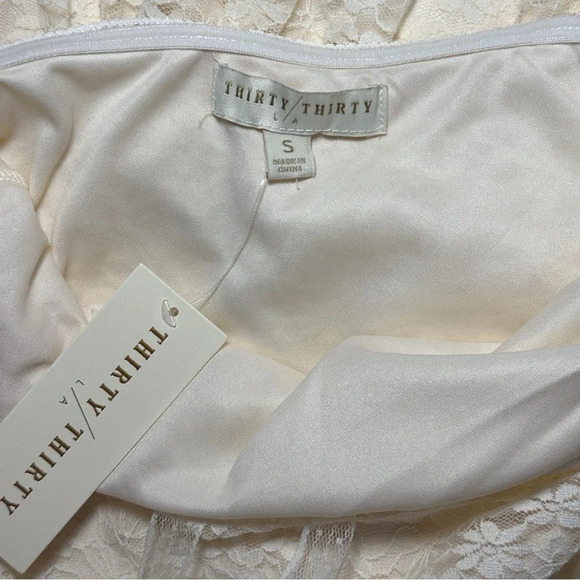 Thirty Thirty lace Strapless cream Dress small brand new - Picture 5 of 6